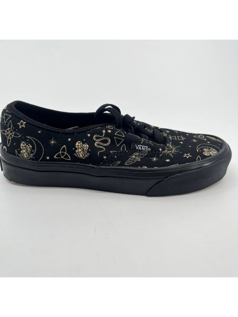 Vans Authentic Witchy Vibes Womens Size 5 Black Athletic Skate Shoes Sneakers